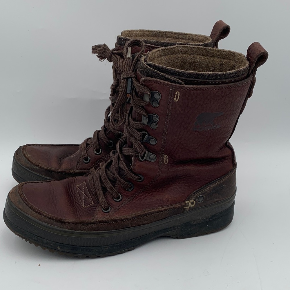 Sorel 1964 wool lined waterproof leather boots wool lining men’s size 10 - Picture 6 of 13